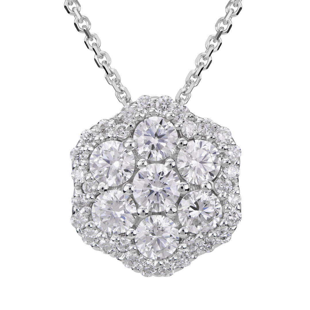 Golay collana fiori diamanti e contorno PPV007TDI-21188110012