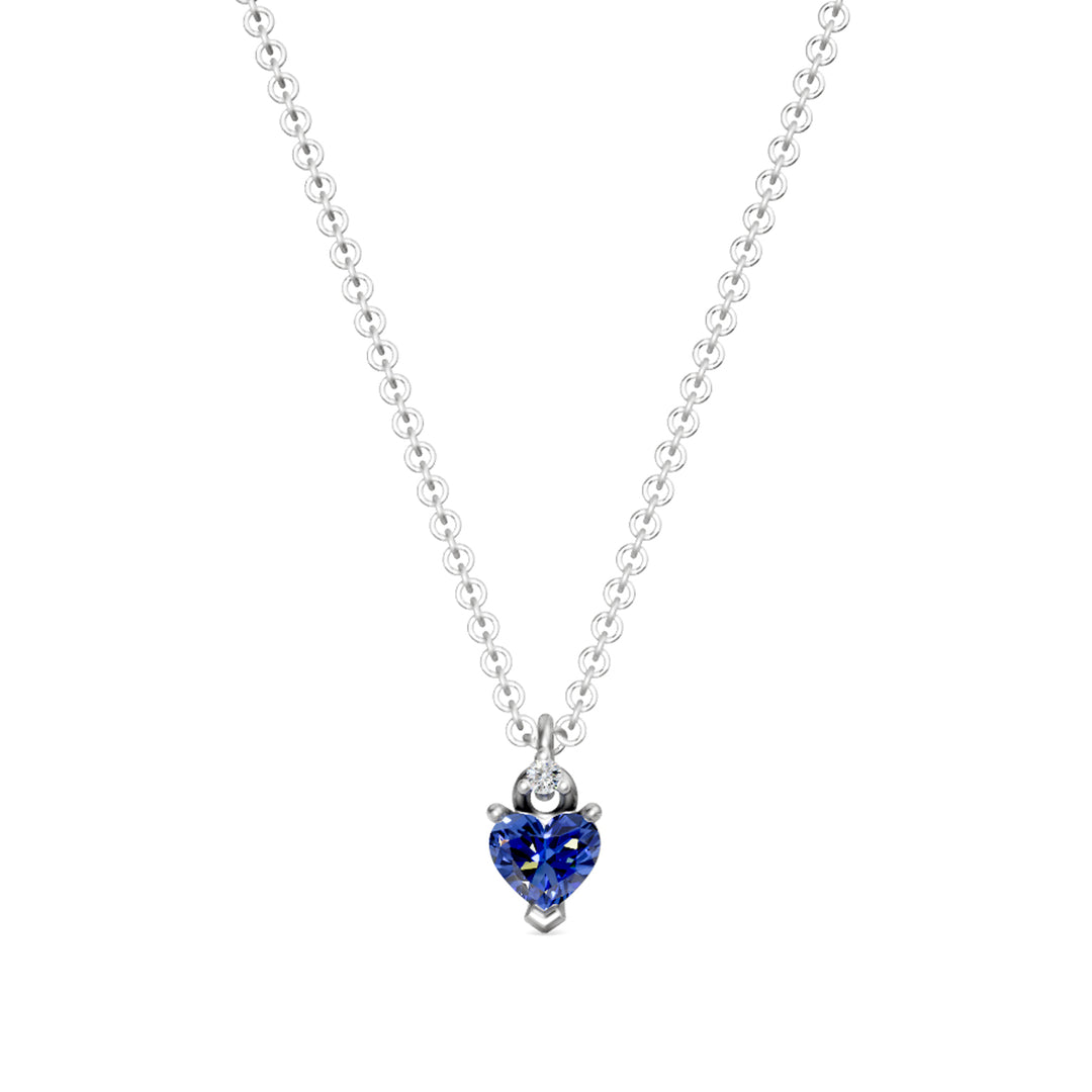 Collier saphir coeur Golay 5x5 avec contre-maillon GCL579DZB55-24318110034
