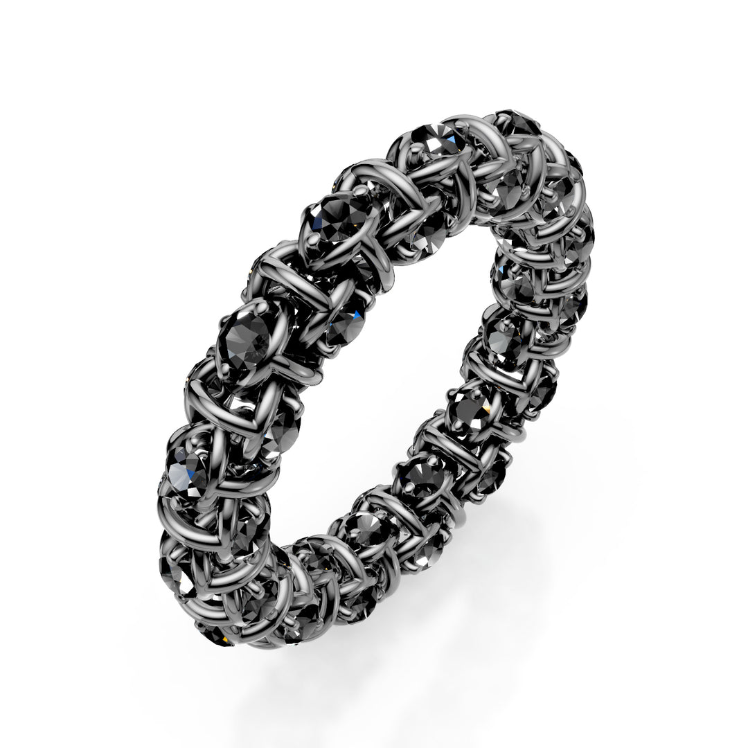 Anillo de dedo de malla suave Golay d. negro oro negro AETD540BK0017N-14-24316110092