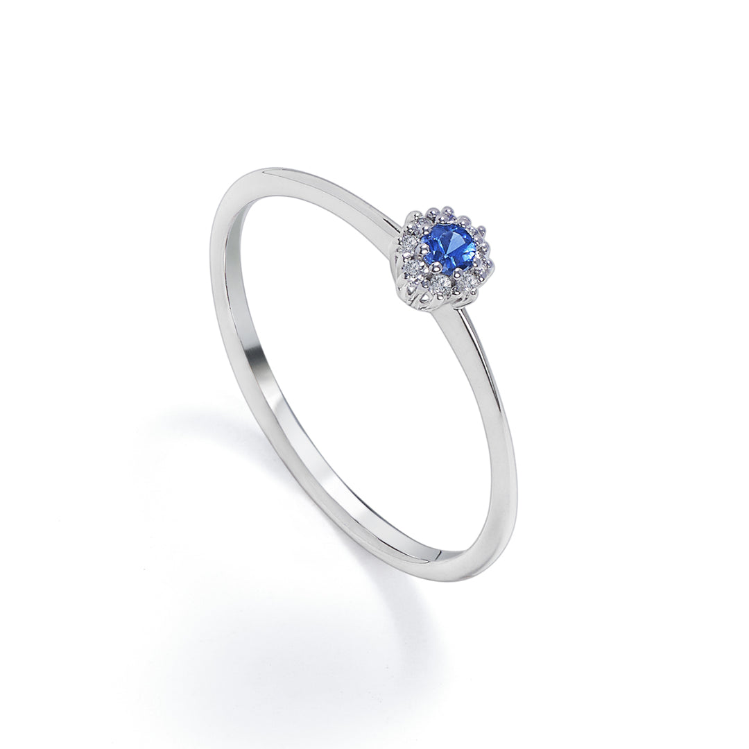 Nihama un zafiro de 18k no. ct.0,08 diám. 0,04 ct talla 1 NA5139O4ZFN008