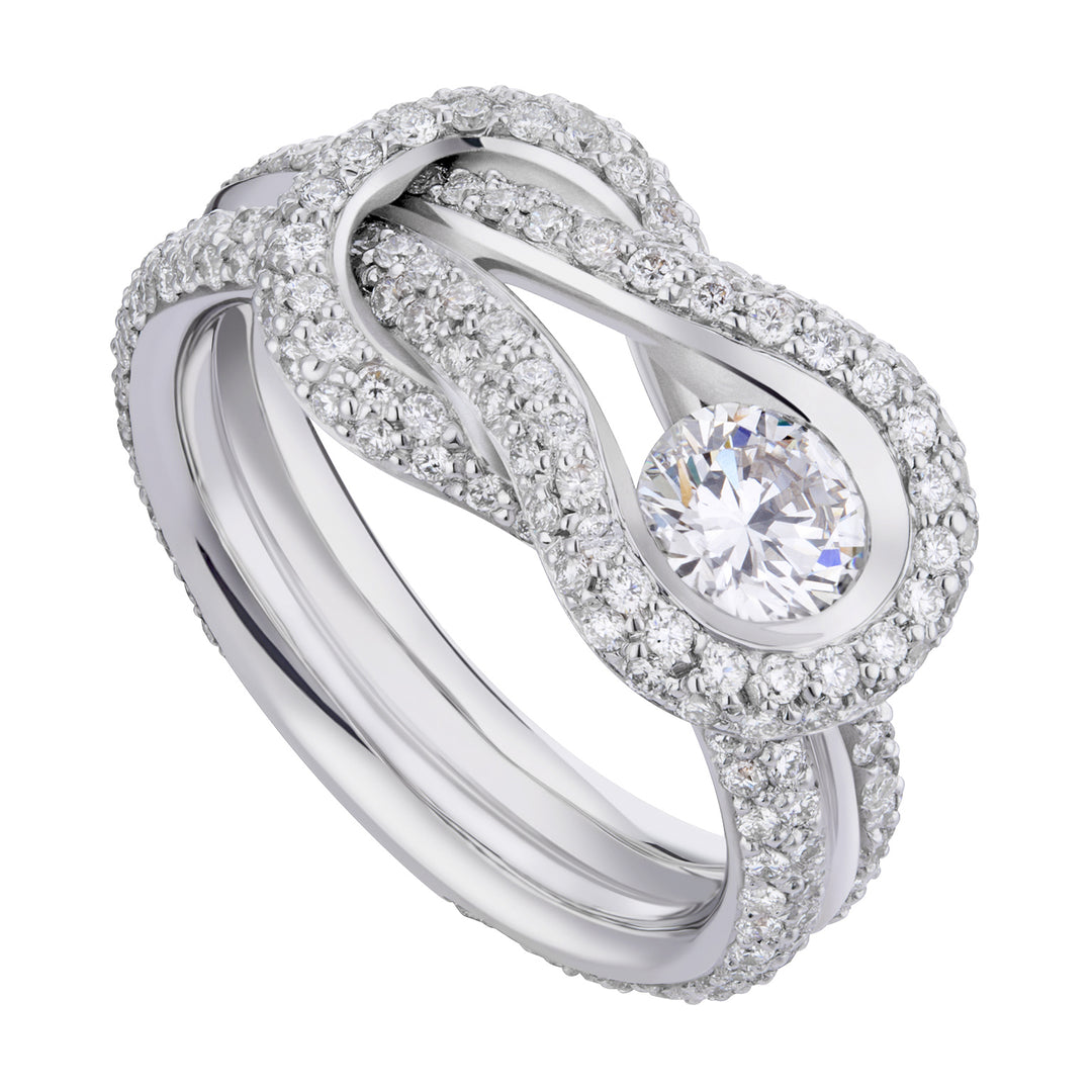 World Diamond Group anello fm encordia nodo pave&