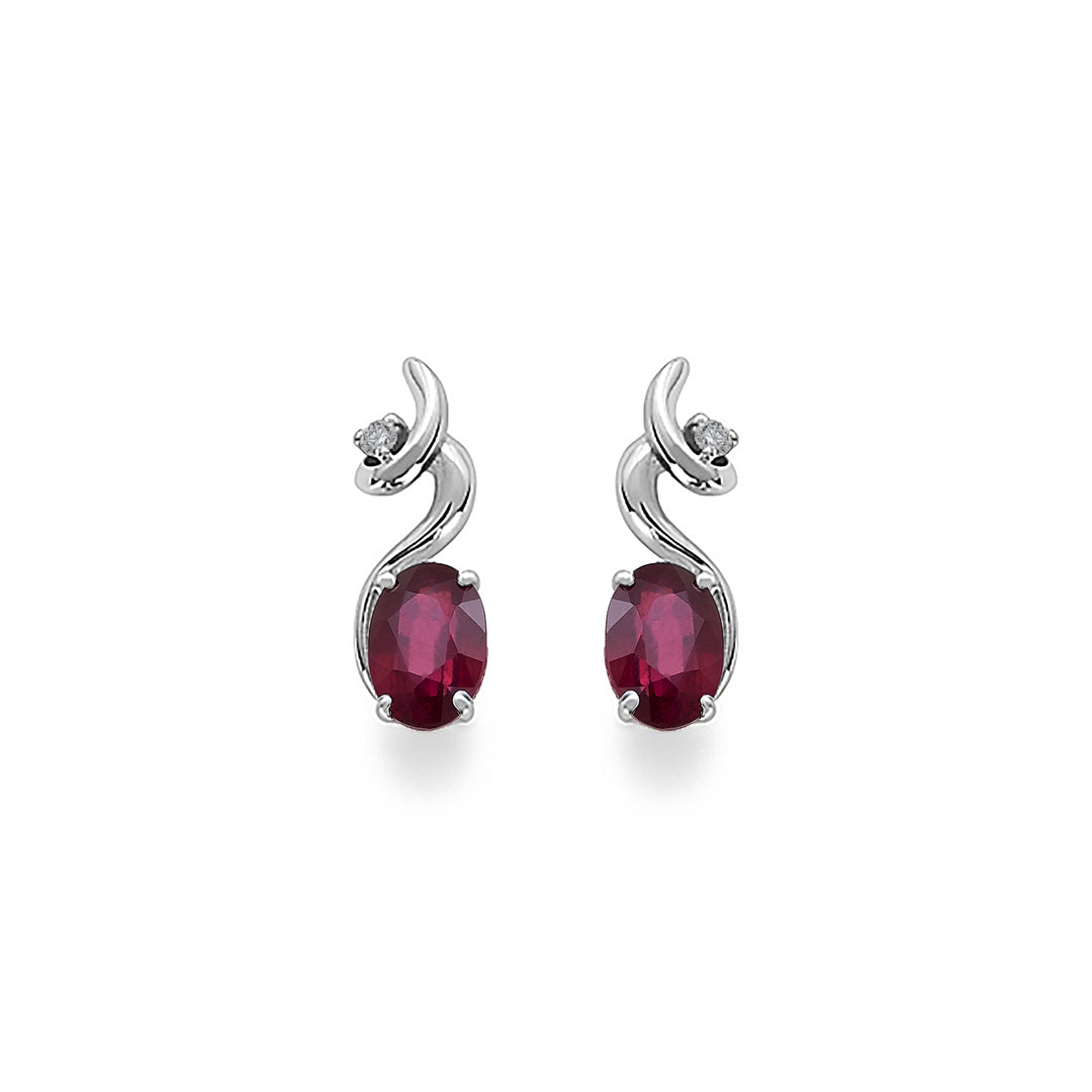 Nihama or 18k rubino n. ovale 6x4 ct.1,14 diam. ct.0,02 NO5013O4RBN114