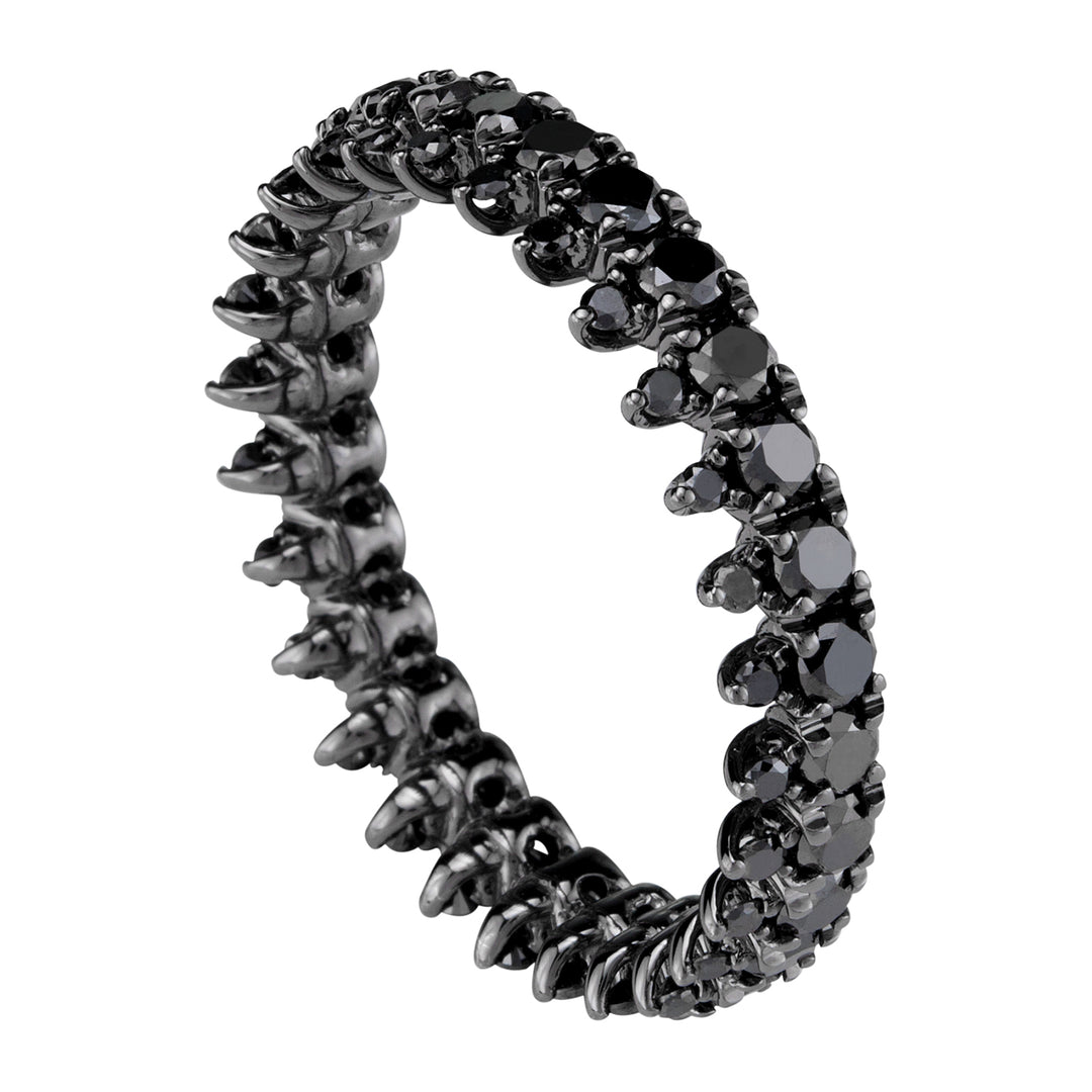 Anillo de dedo Golay con diamante negro ADG015BK-18026110133