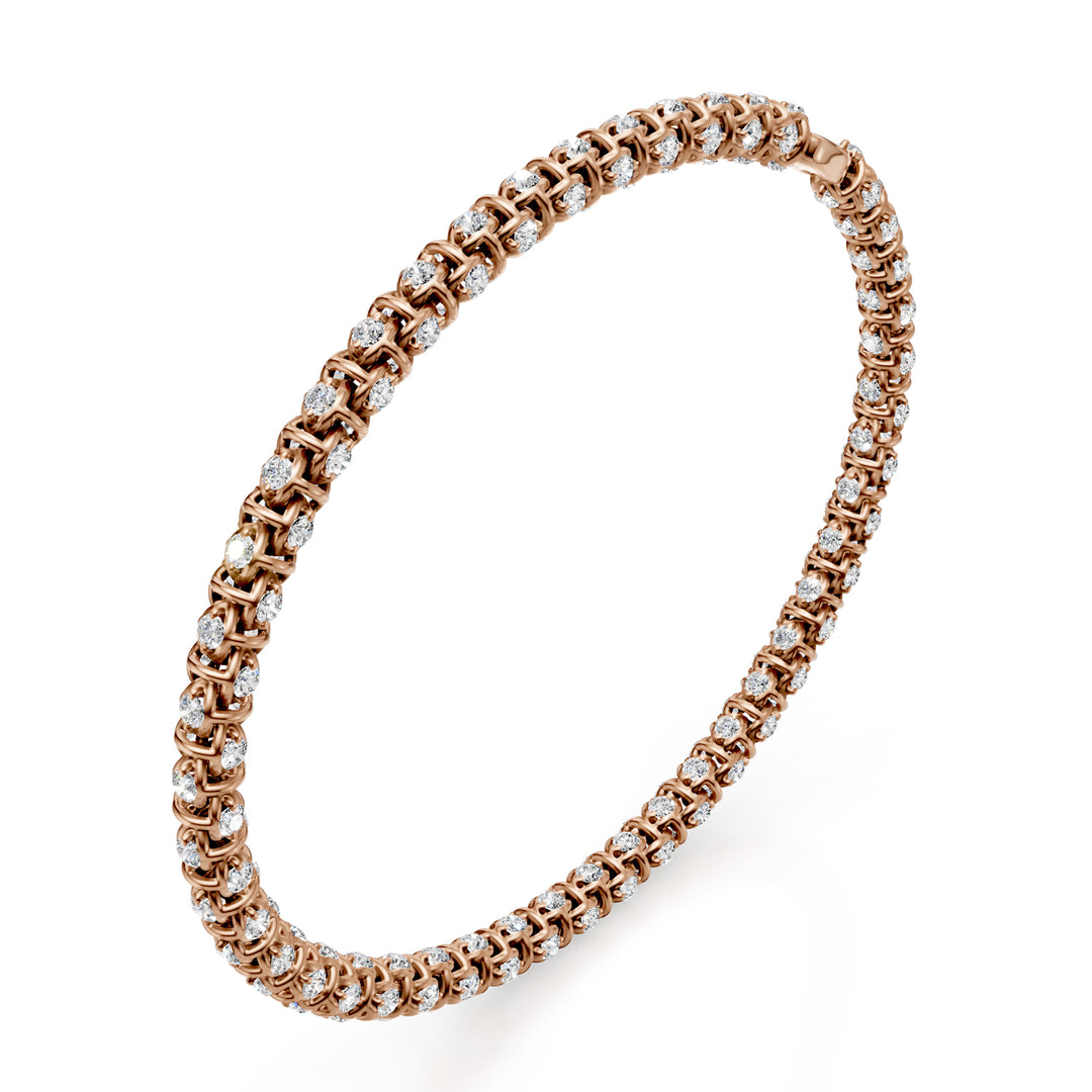 Golay soft mesh bracelet with diamonds 0.03 ct pink BD540D003R-175-24345110089