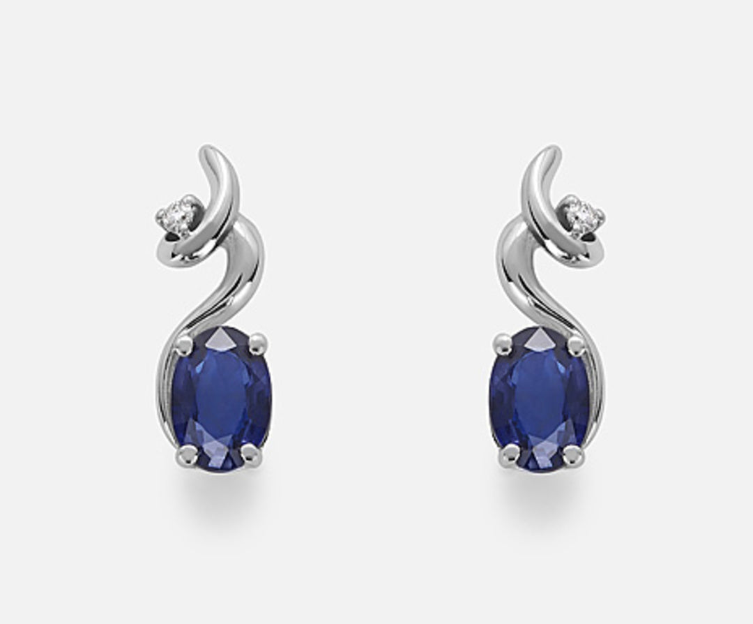 Mikiko or 18k sapphire n. oval 6x4 ct.1,24 diam. ct.0.02 MO5013O4ZFN124