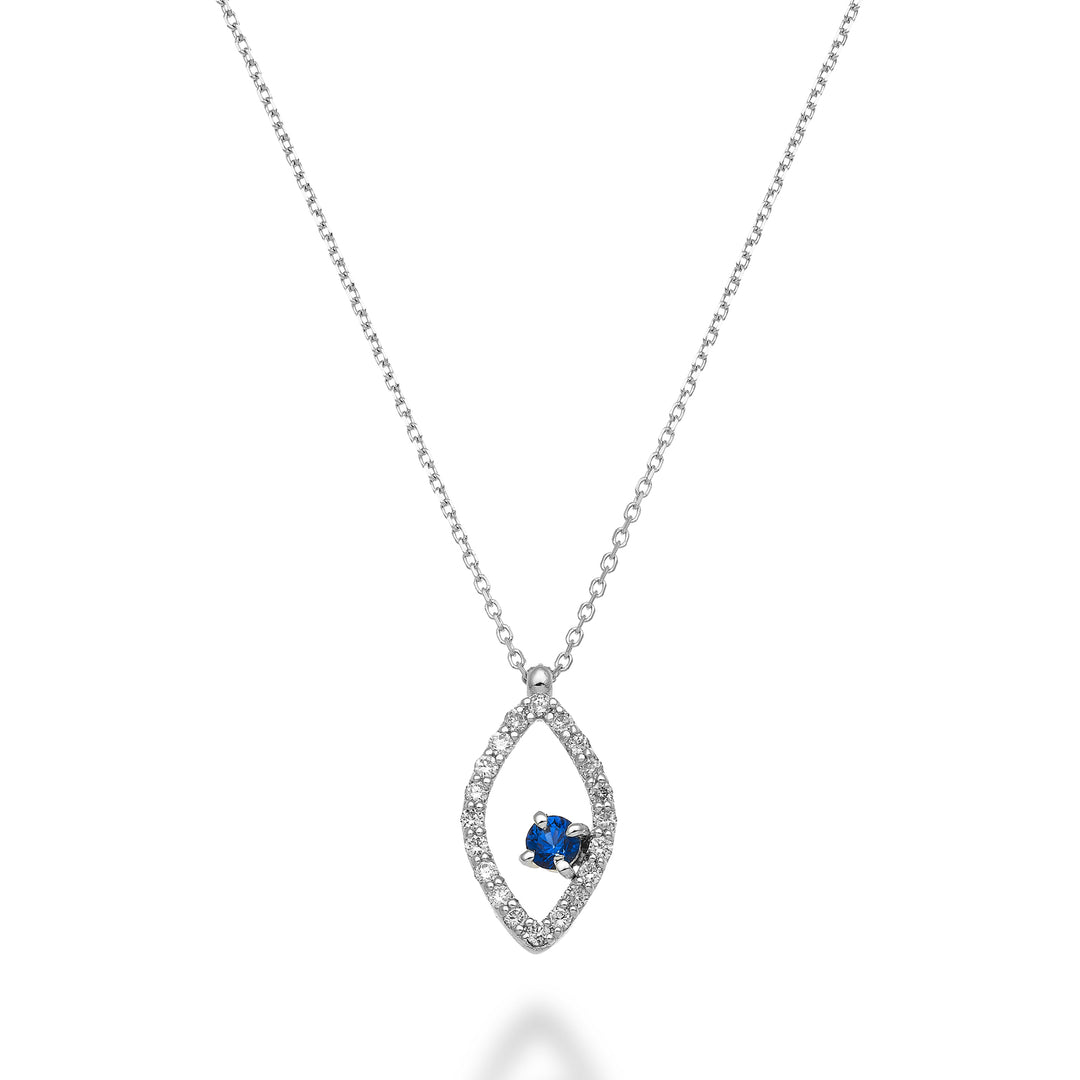 World Diamond Group cl 18k "occhio" zaffiro n. ct.0,11 diam. ct.0,15 GD5159O4ZFN026