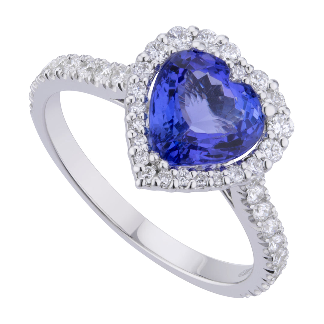 Golay anello tanzanite a cuore mis. 8x8 e diamanti ACLC060DITZ2-25071110076