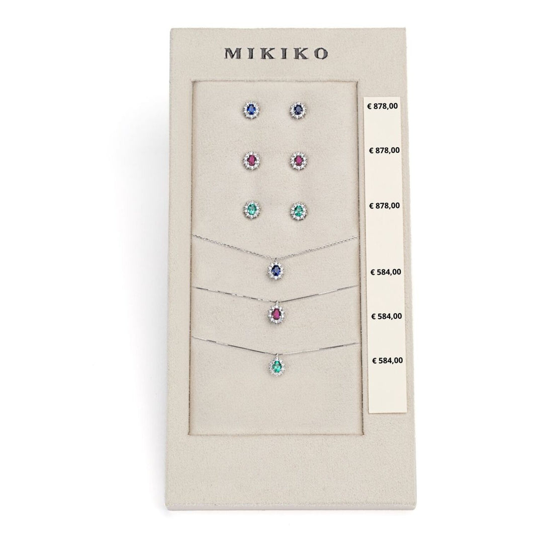 Mikiko package cl 5125 + or 5103 18kt oval 4x3 sapphire, ruby ​​and emerald nat. M.LIGHTBOX.14-N