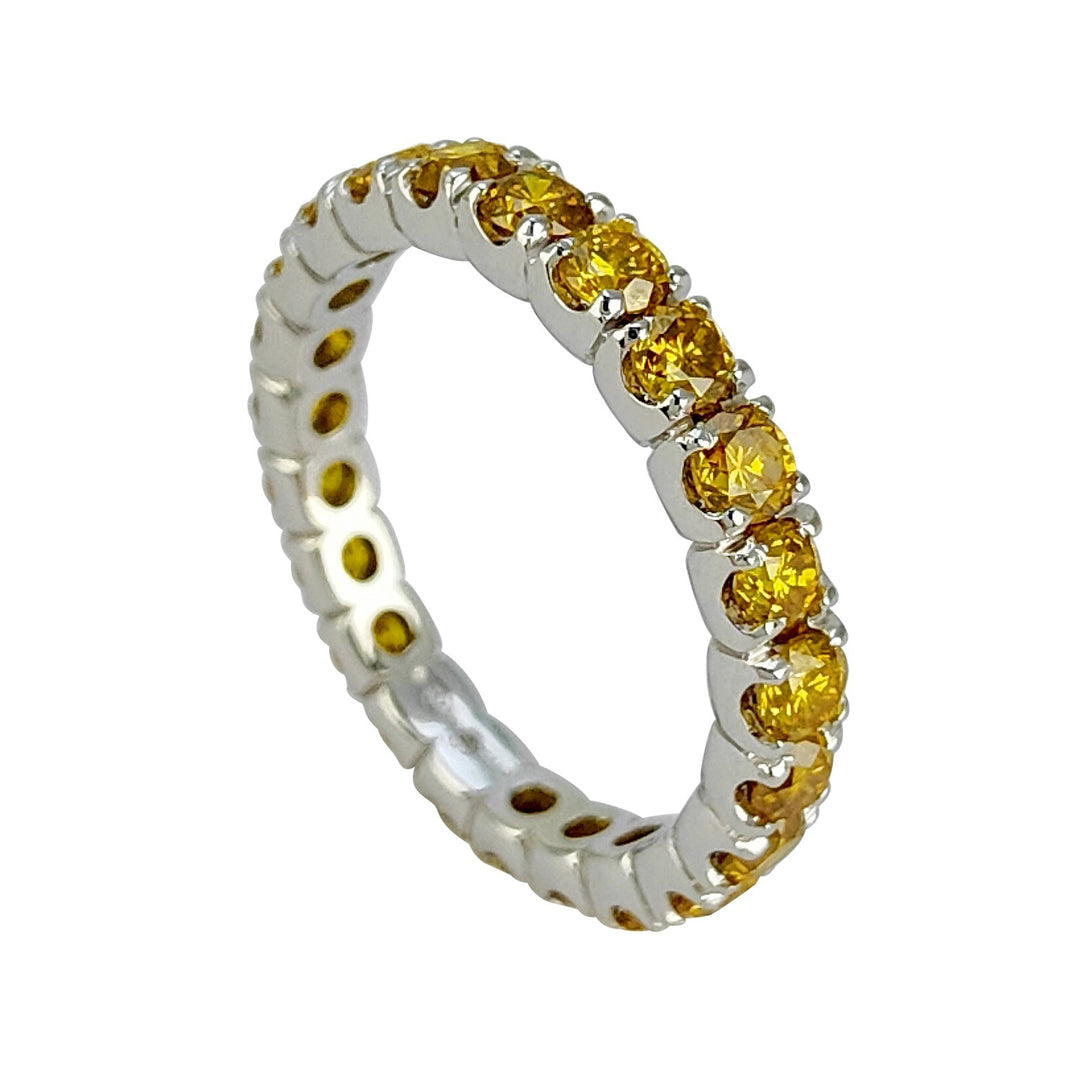 Anillo X-Diamond con diamantes cultivados en laboratorio en amarillo elegante XDAFP1202FY-12-24352110021