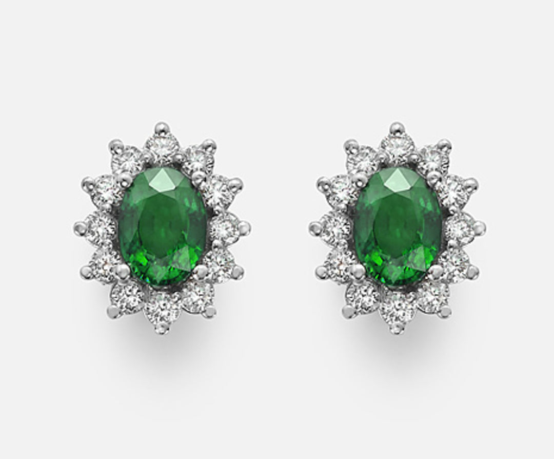 Nihama or 9k smeraldo n. ovale 7x5 ct.1,38 diam. ct.0,60 NO5031R4SMN138