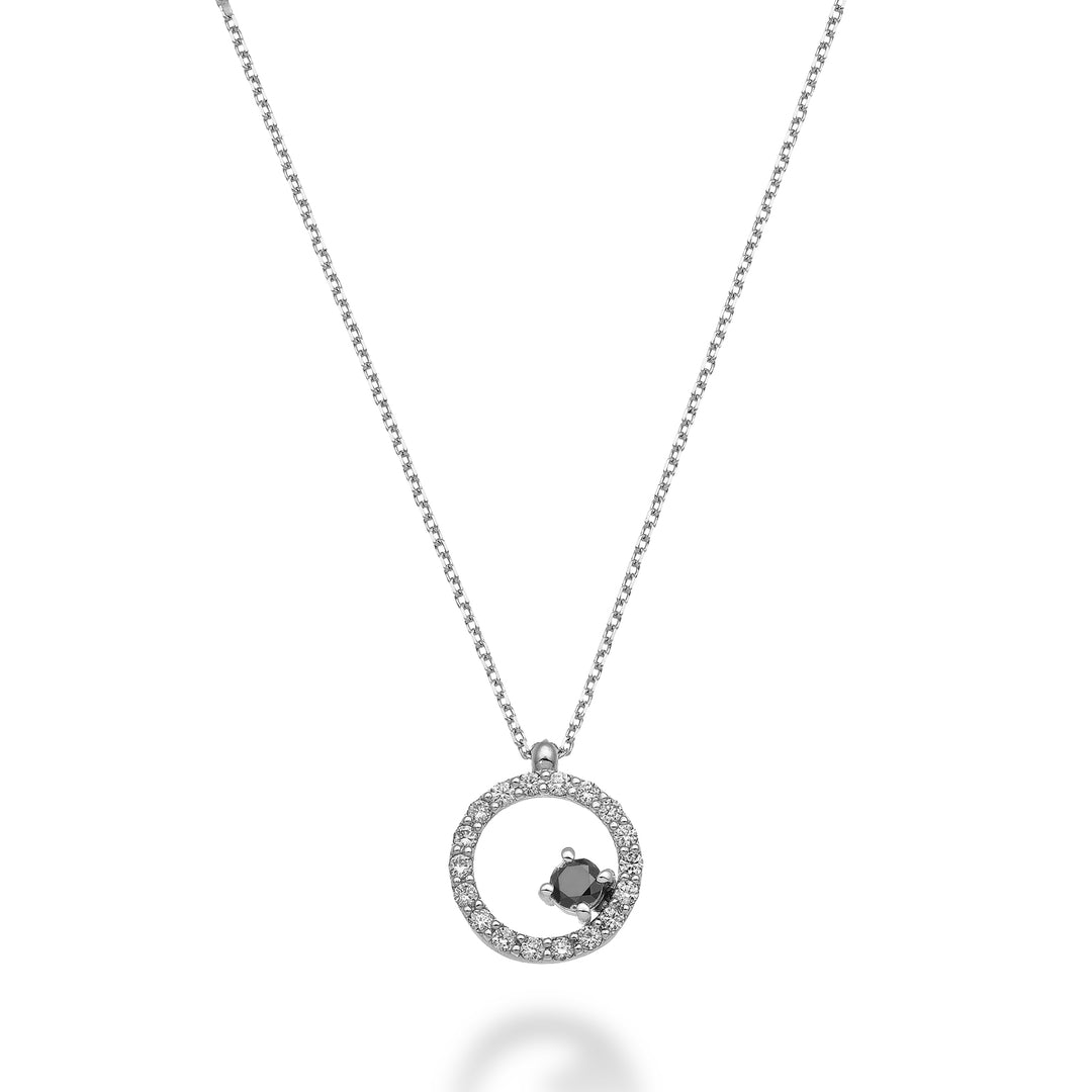 World Diamond Group cl 18k diamant noir "rond" 0,10 ct diam. ct.0,14 GD5157O4BK024