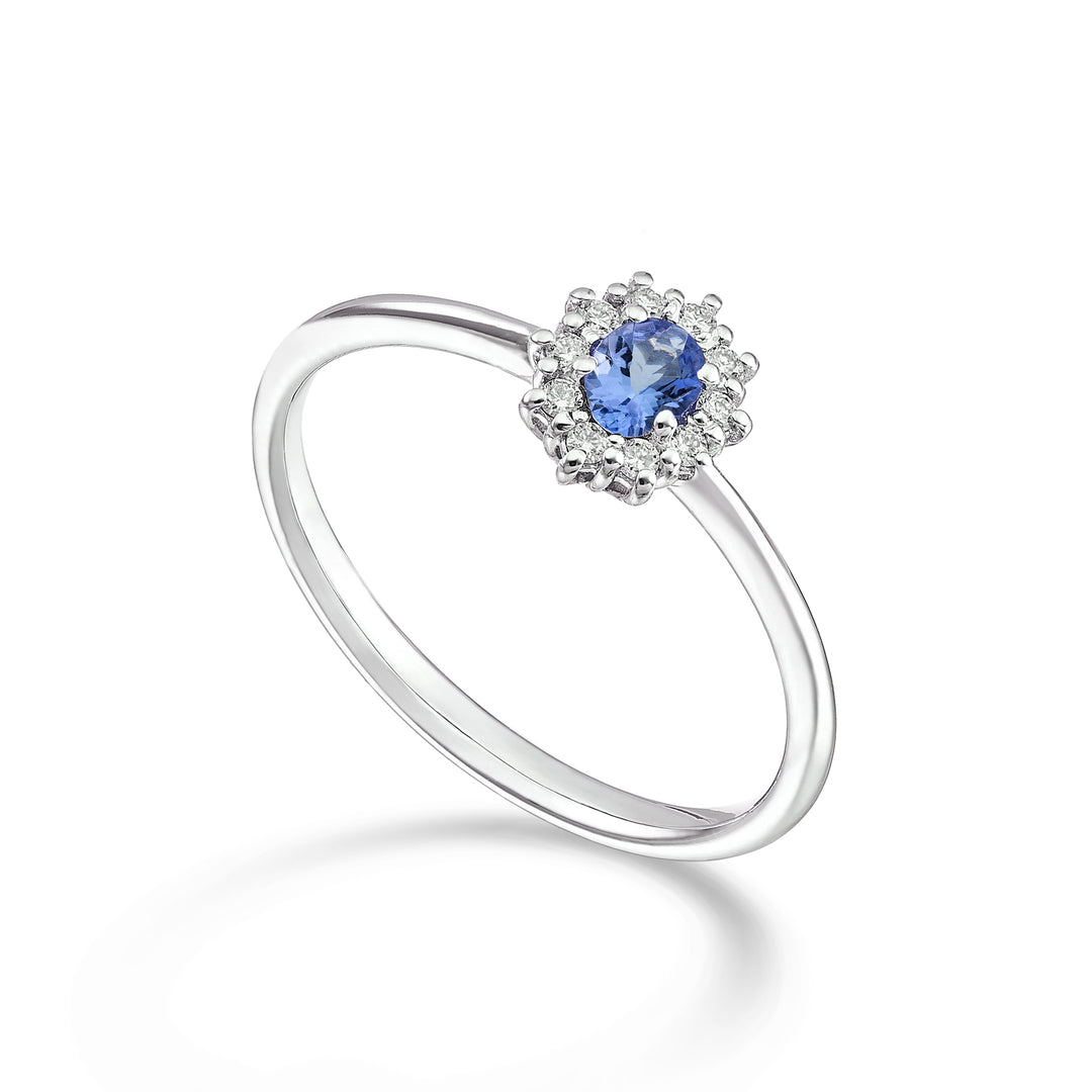 Mikiko an 9k oval tanzanite 4x3 ct.0,14 diam. ct.0.08 MA5166R4TZN