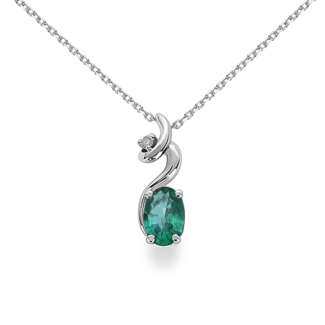Nihama cl 18k oval emerald 6x4 ct.0.30 diam. ct.0,01 ND5024O4BE