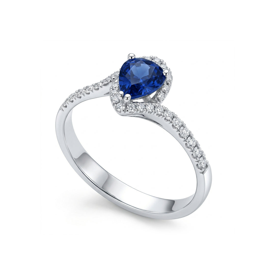 Golay sapphire ring drop 7x5 with contour ACLC028WDIZB-18277110039
