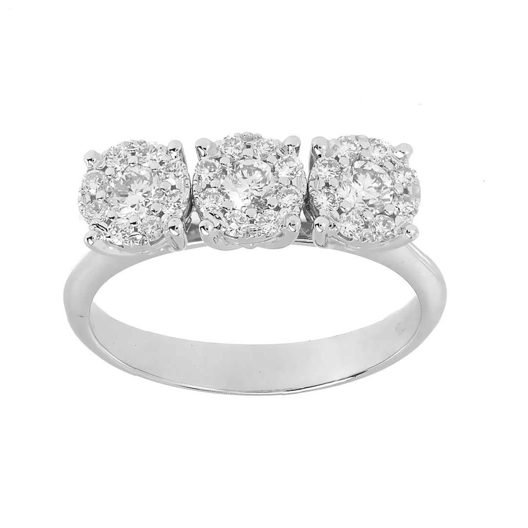 Anillo trilogía Golay con diamantes cen ct. 0.19x3 AGICETR02-25203110259