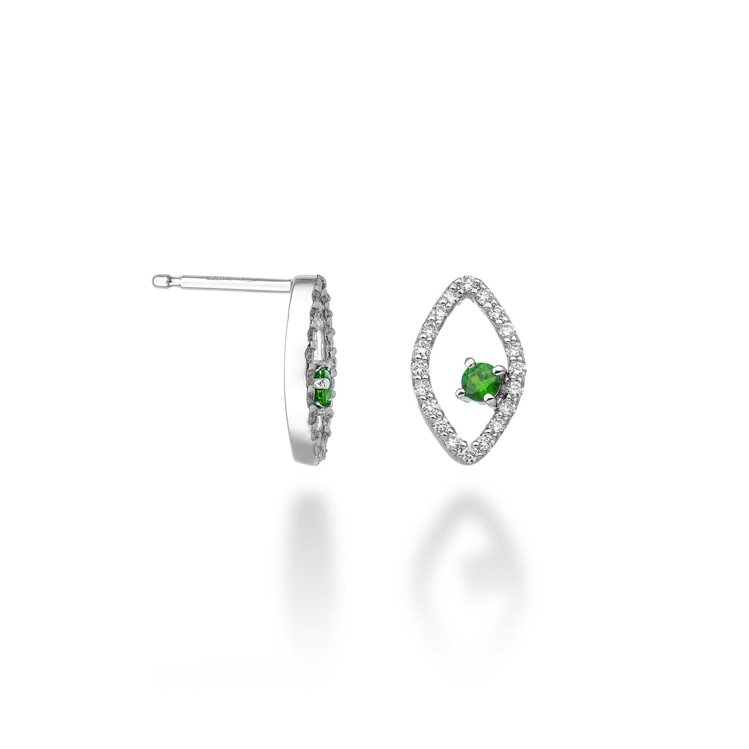 World Diamond Group or 18k "occhio" smeraldo n. ct. 0,14 dia ct. 0,30 GO5140O4SMN044