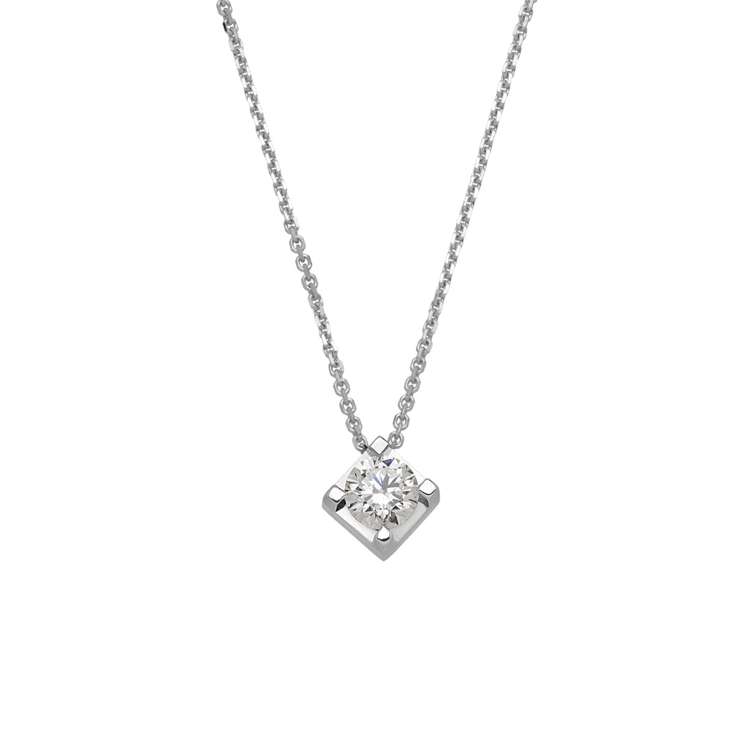 Collier Golay avec pendentif point lumineux en forme de diamant GIM006R-23142110041