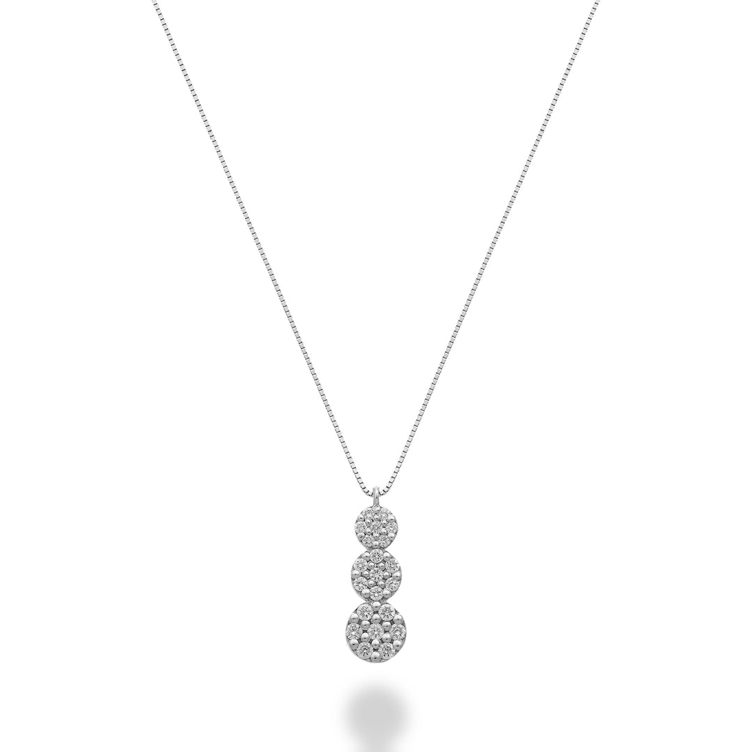 Mikiko cl 18k trilogy con pastiglie da sette pietre, incassate con diamanti MD5198O4BR016