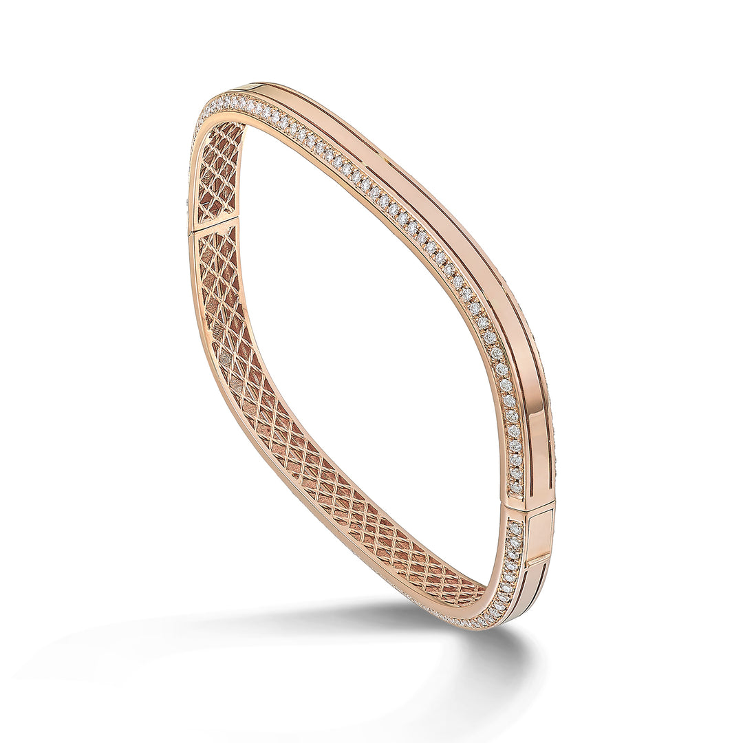Golay light cube bracelet in rose gold and diamonds 6.00 mm BCUB002DI-23111110019