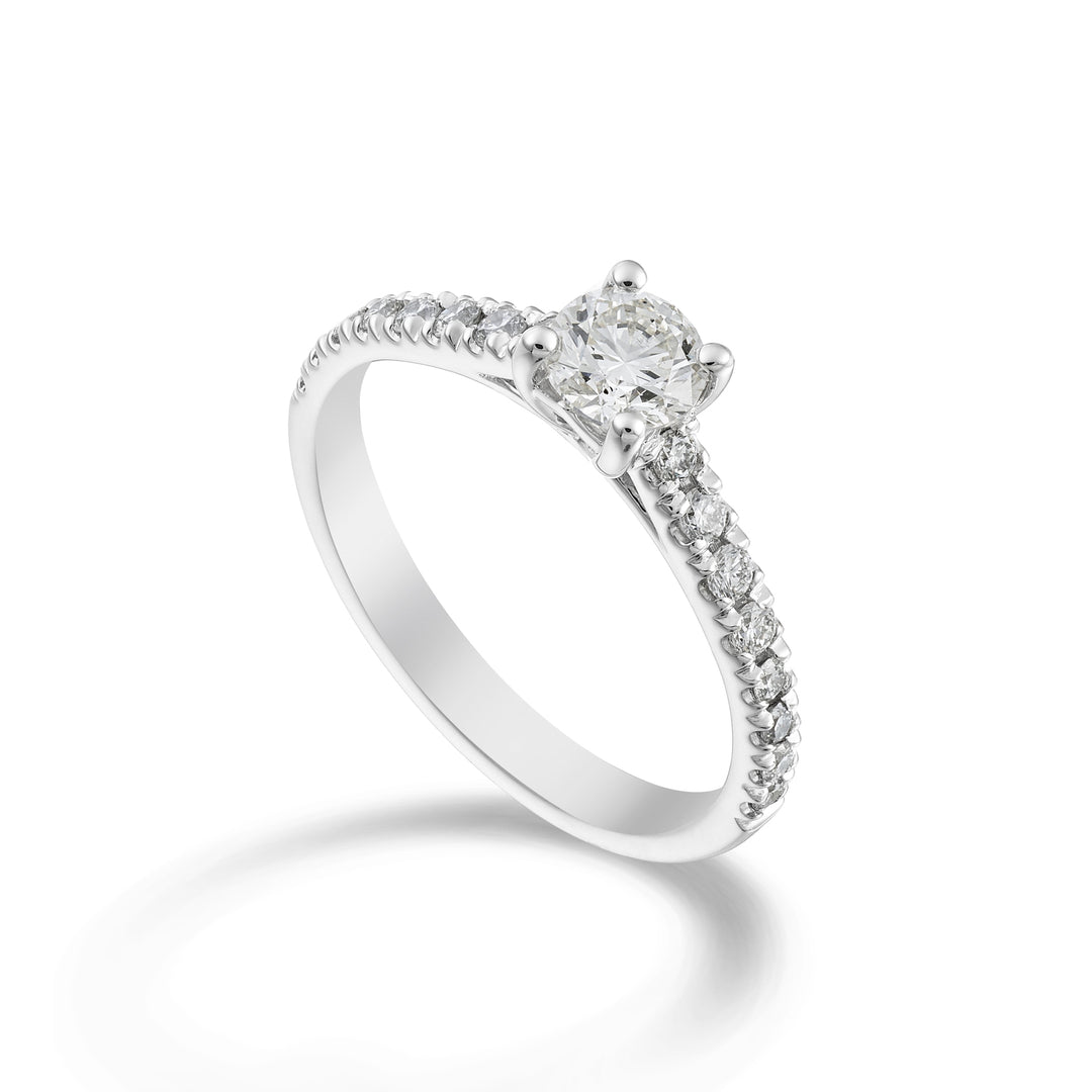 Golay solitaire ring with central recessed shank. 0.40ct ASLG400DI040-24143110118