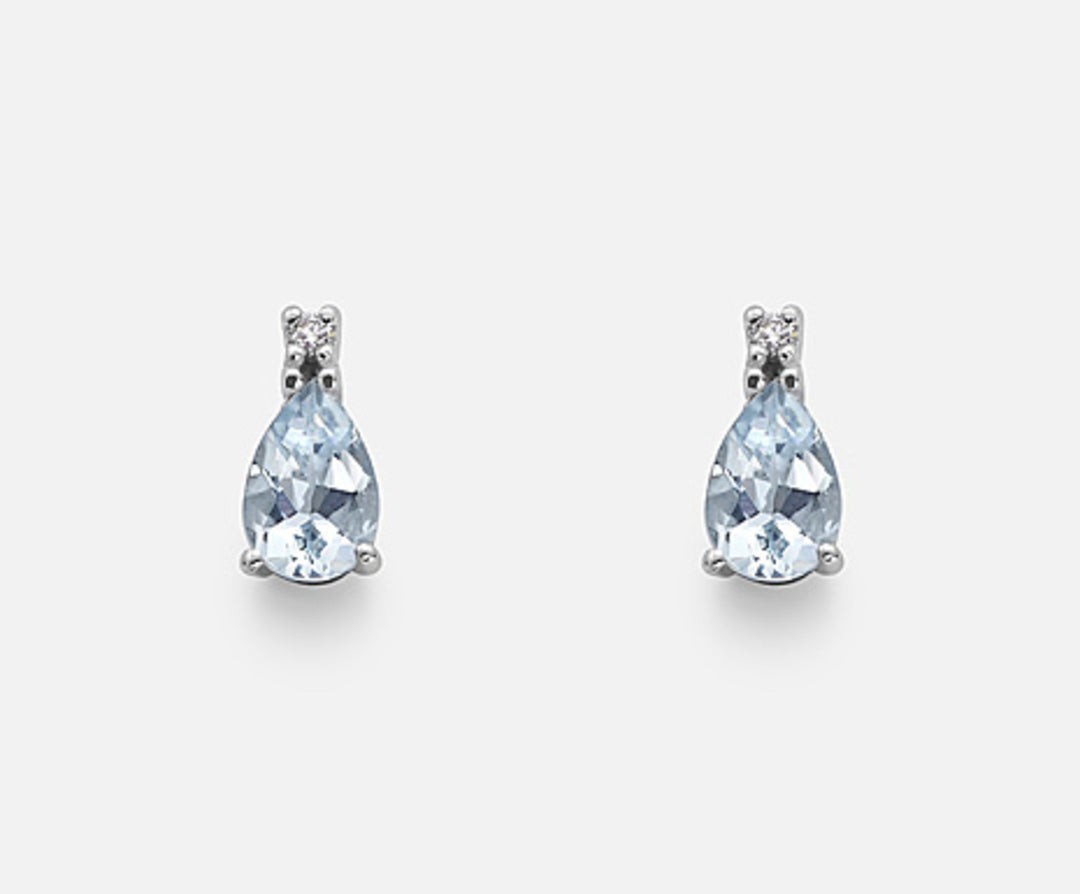 Nihama or 18k acquamarina goccia 6x4 ct.0,60 diam. ct.0,02 NO5026O4AM