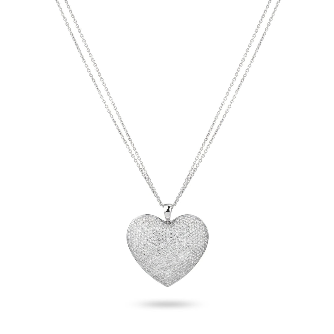 Golay pendente cuore a pave&