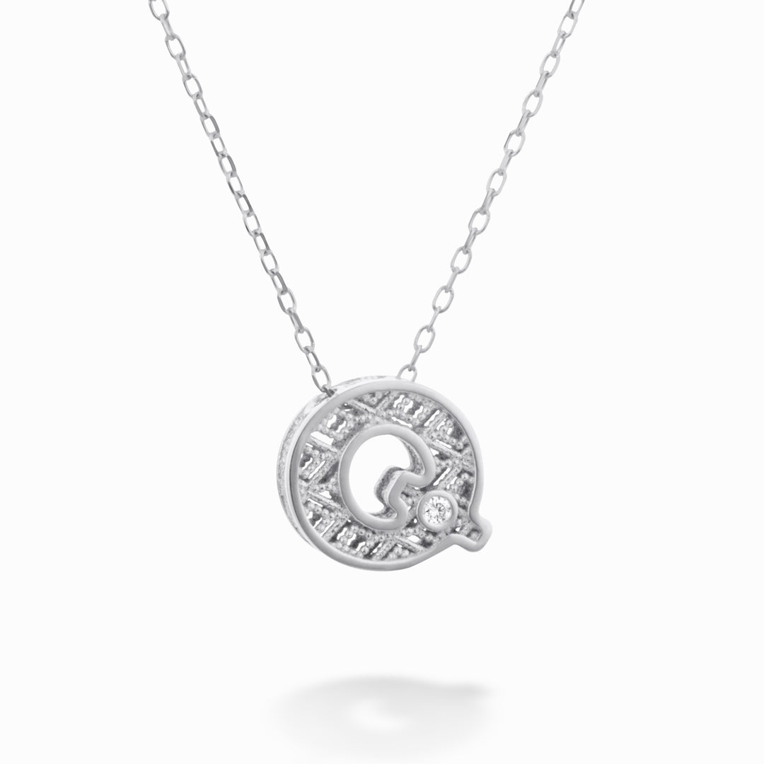 Nihama cl 18k letra q oro blanco diam. ct.0,01 NDLETQO4