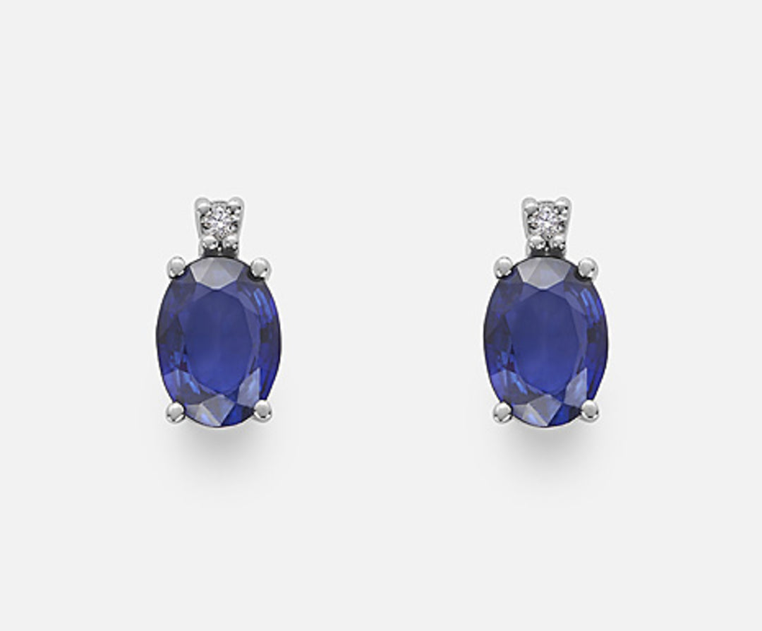 Nihama or 9k zaffiro n. ovale 7x5 ct.1,60 diam. ct.0,03 NO5024R4ZFN160