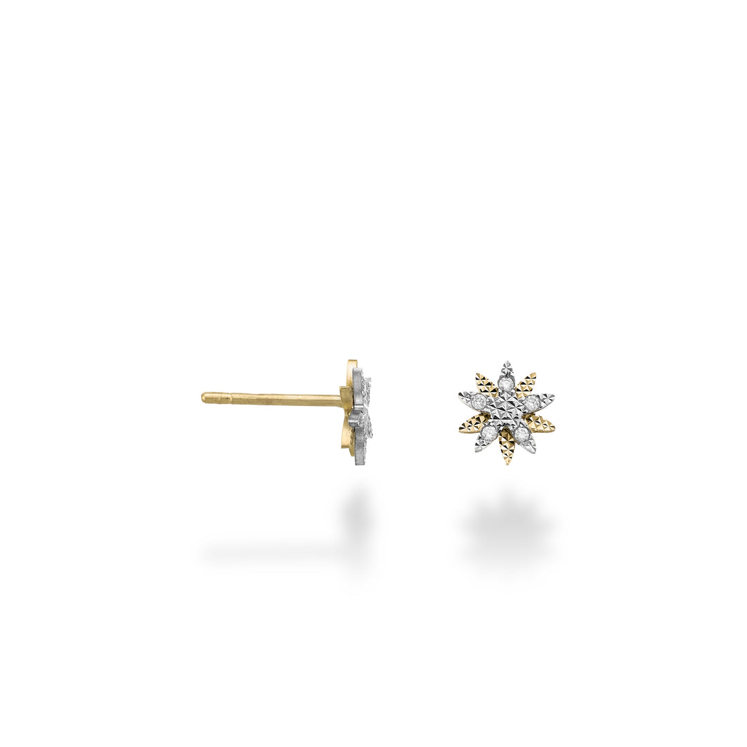 Mikiko or 18k fantasia a fiore con diamantini, elementi in oro giallo e oro bianco MO5181O7BR006