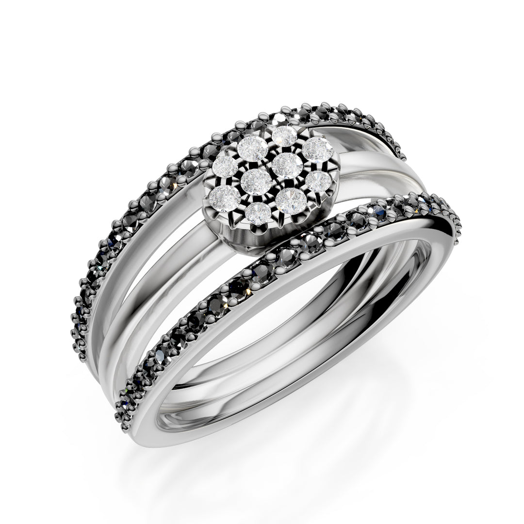 Golay anello due file pave&