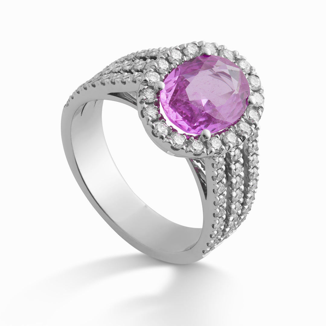 Anillo zaff golay rosa ov 8x6, cont y triple caña inc ACLCOV002DIZP68-24159110045