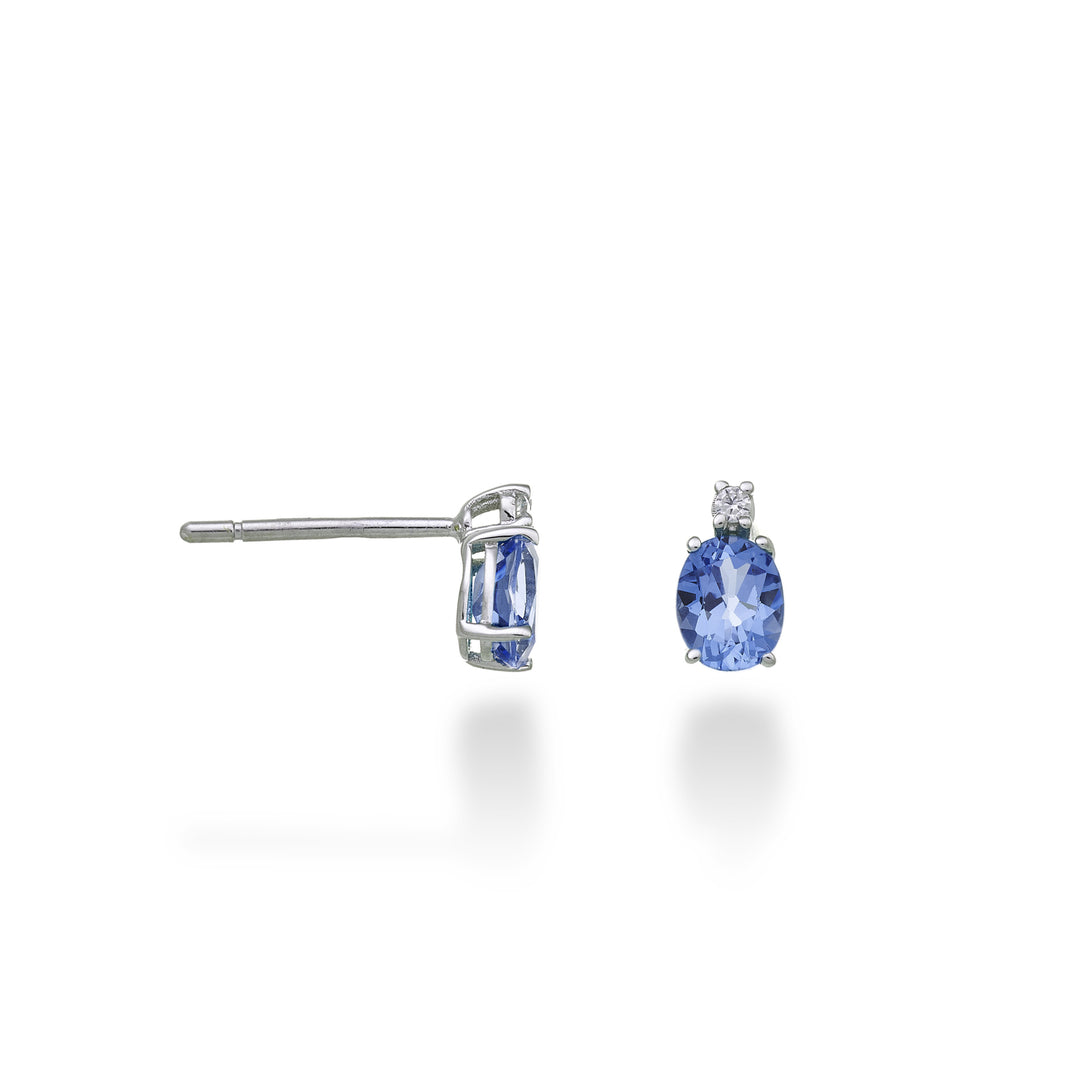 Nihama or 9k tanzanite n. ovale 5x4 ct.0,60 diam. ct.0,02 NO5163R4TZN