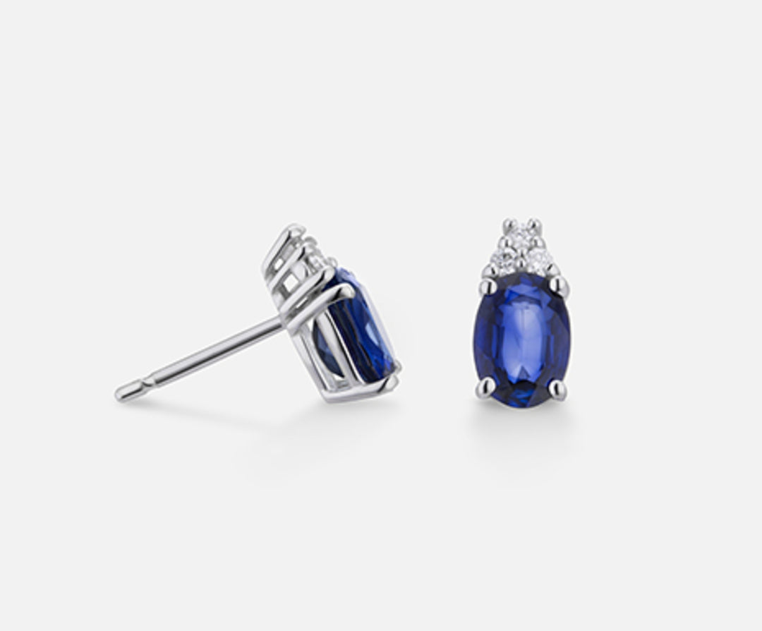 Nihama ou saphir 18 carats no. ovale 7x5 ct.2,10 dia ct.0,09 NO5034O4ZFN210