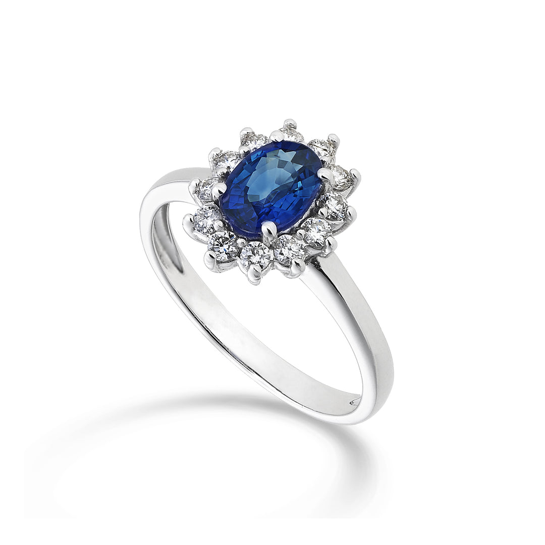 Mikiko un zafiro ovalado de 9k 7x5 ct.0,80 diam. 0,30 quilates MA5094R4ZFD