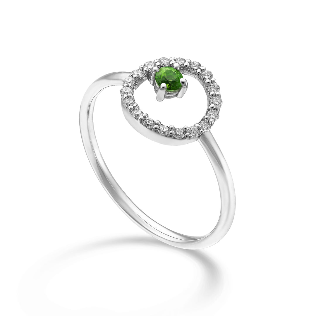 World Diamond Group an 18k "tondo" smeraldo n. ct.0,07 diam. ct.0,14 GA5184O4SMN021