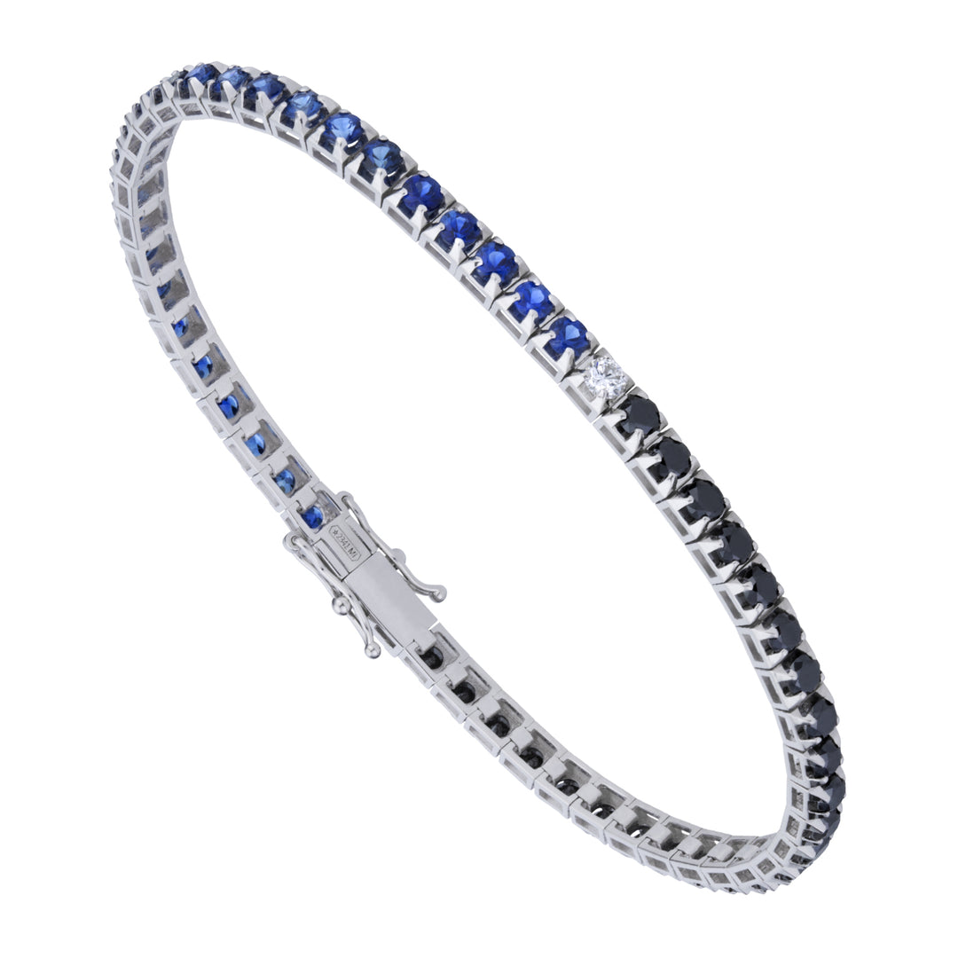 Golay black and sapphire tennis bracelet with white spot BTQ060DBKZB20-22258110065