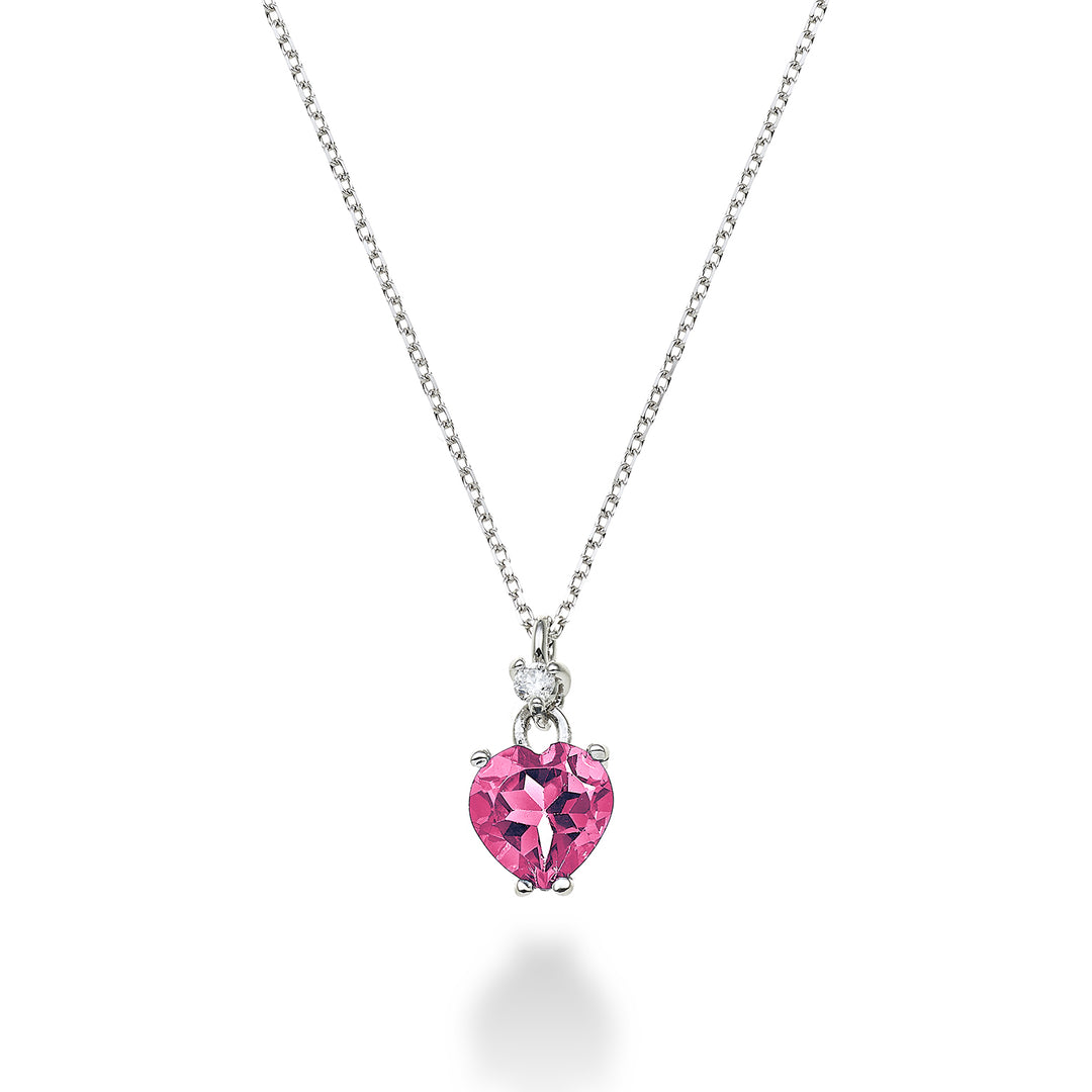 Nihama cl coeur topaze rose 18 carats 6x6 ct.1,00 diam. ct.0,02 NPCL198DITPPK66O4