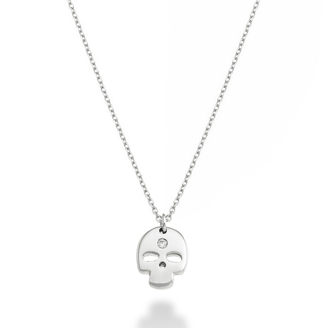 Mikiko cl 18k calavera 0,01 ct oro blanco MD5135O4BR001