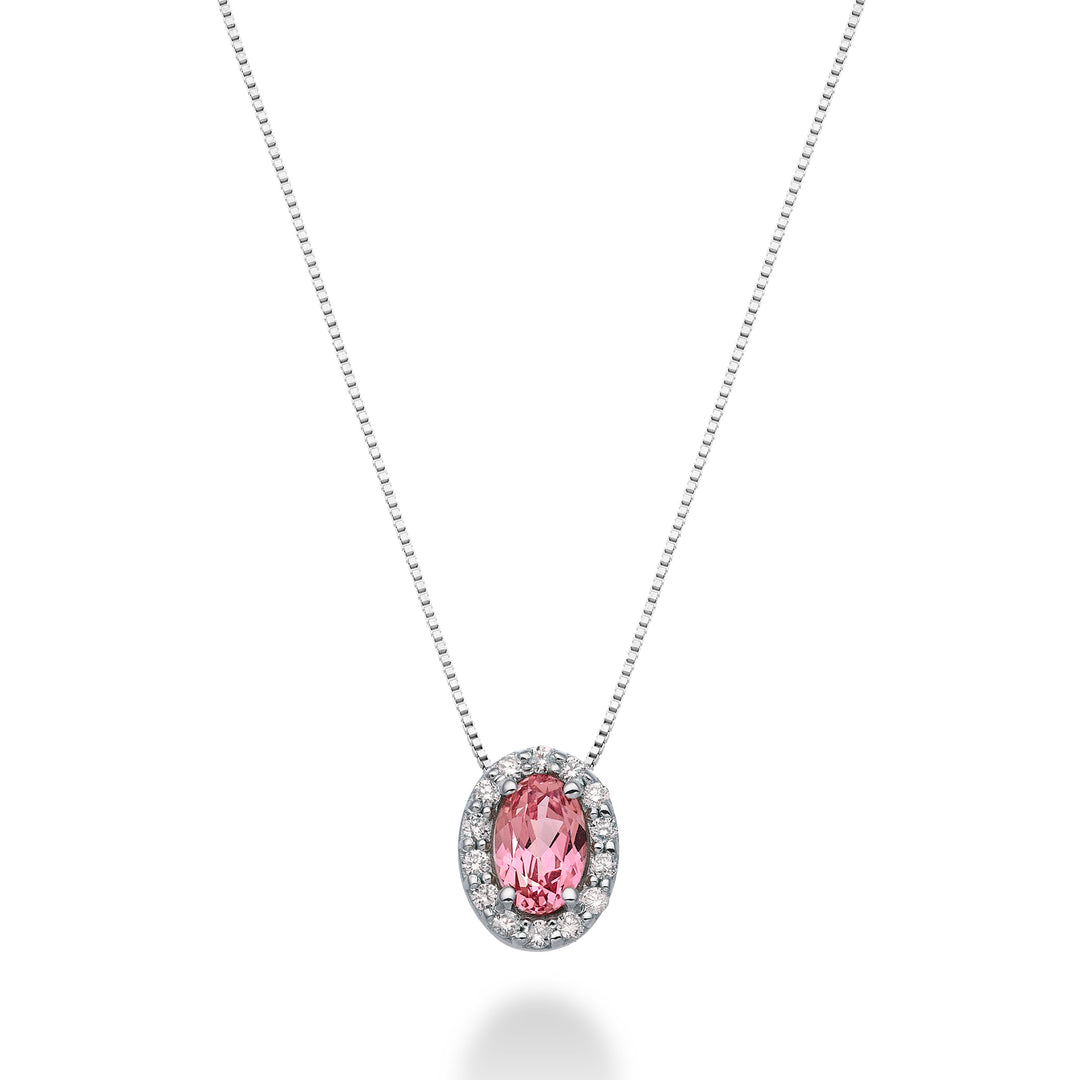 Nihama cl 18k saphir rose ovale 6x4 ct.0.60 dia ct.0.09 ND5059O4ZFRP