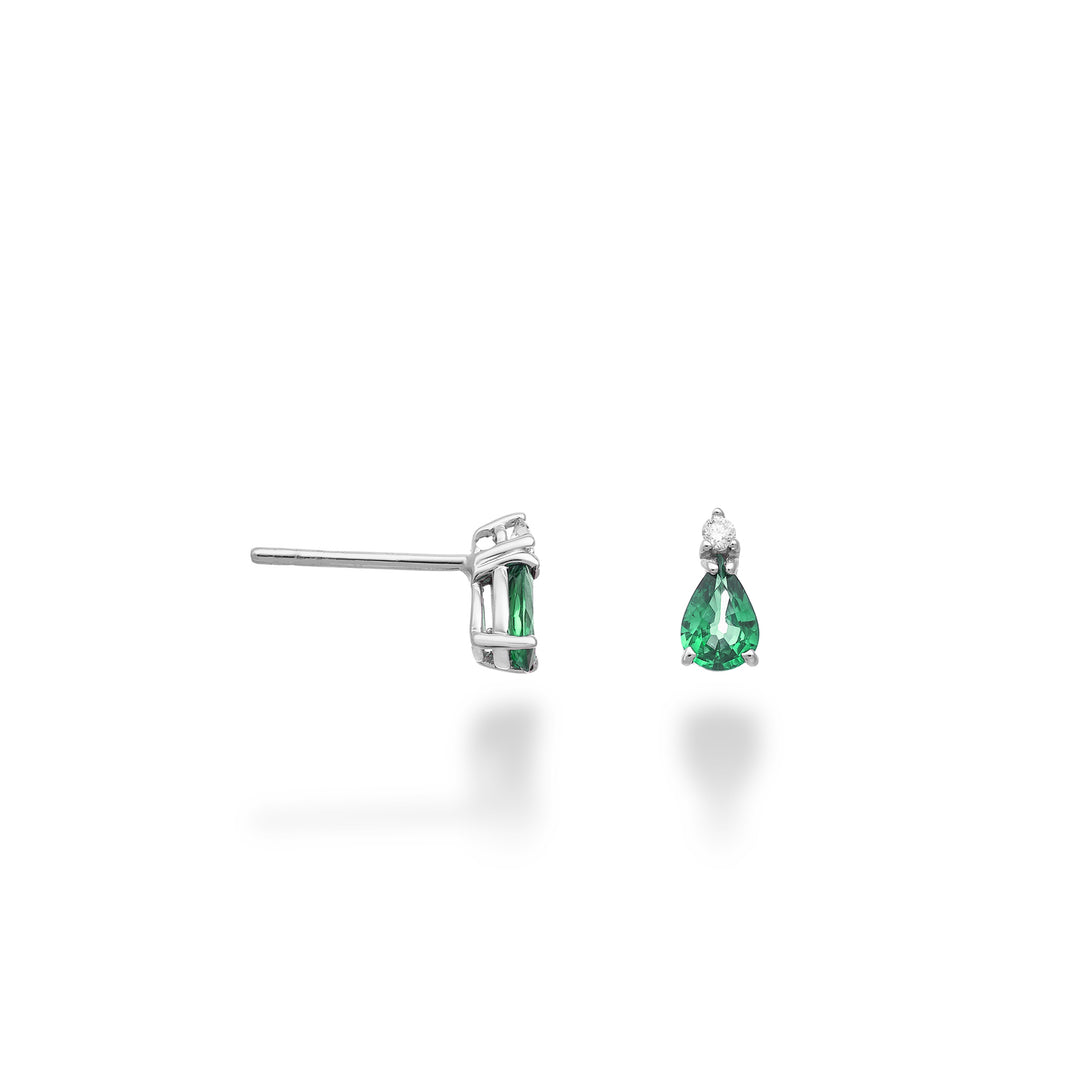 Nihama ou émeraude 9k non. Goutte 6x4 et diamant NO5170R4SMN064