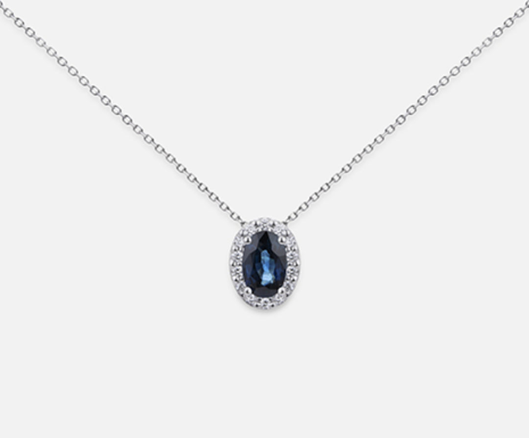 Saphir ovale Nihama cl 18 carats 6x4 ct.0,40 diam ct. 0,09 ND5059O4ZFD