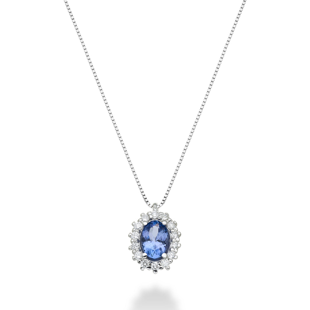 Nihama cl 9k tanzanita n. ovalado 6x4 ct.0,38 diam. 0,13 quilates ND5086R4TZN