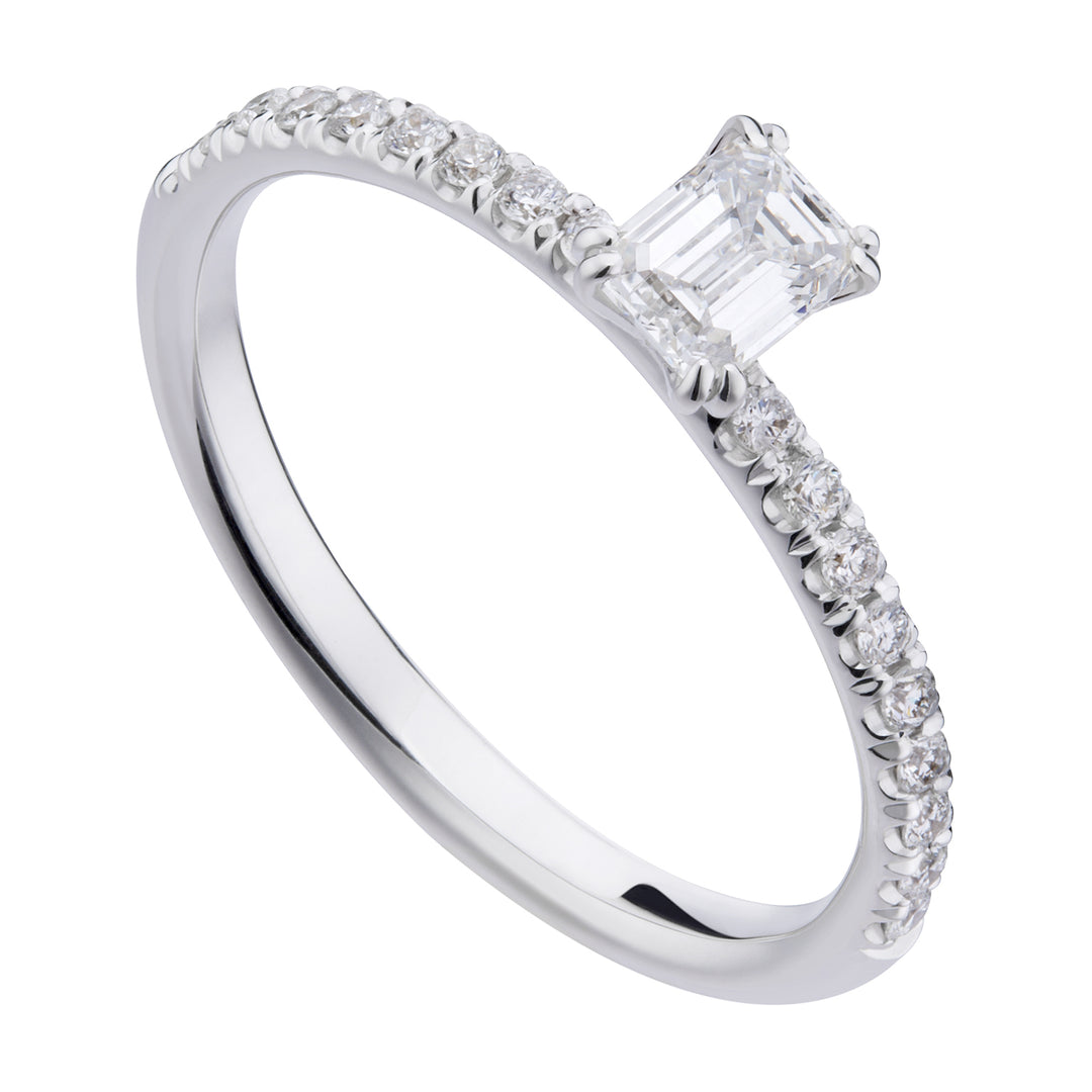 World Diamond Group anello solitario king con emerald da 0,40ct AEMC016DI1-19178110112