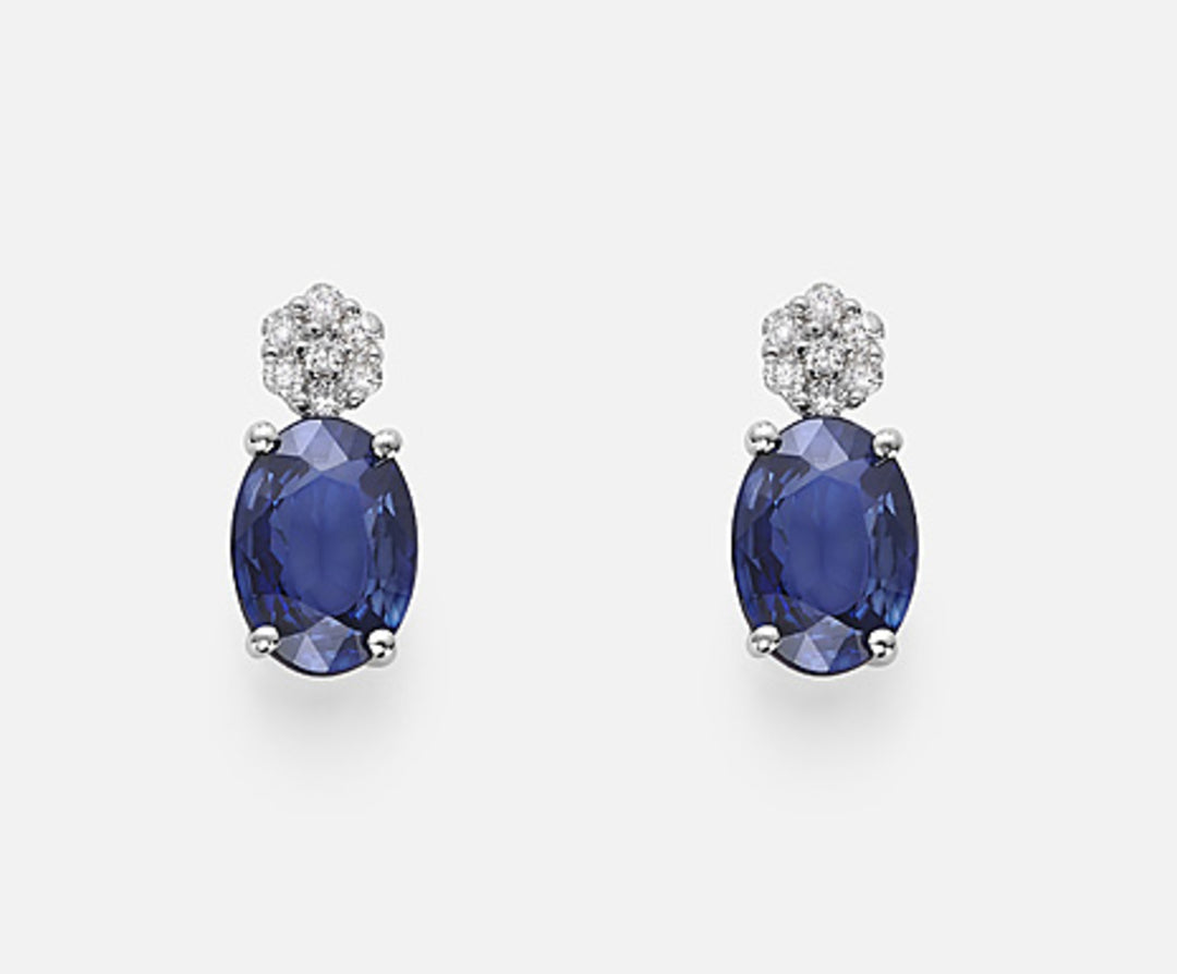 Nihama ou saphir ovale 18 carats 7x5 ct.1,60 diam. ct. 0,08 NO5014O4ZFD