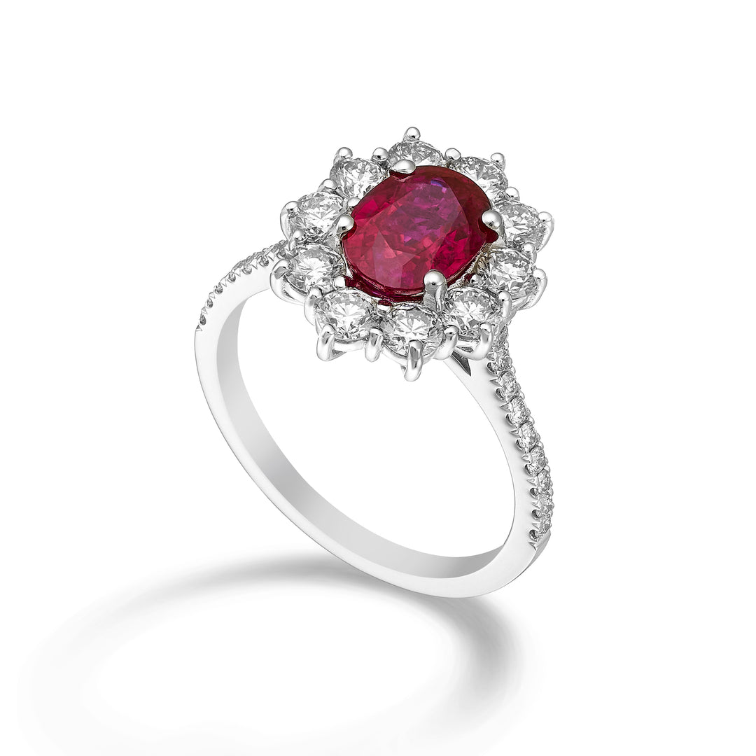 Golay anello rubino ovale 8x6 cont 10 diam e gambo inc ACLC102DIRU68-1-24023110102