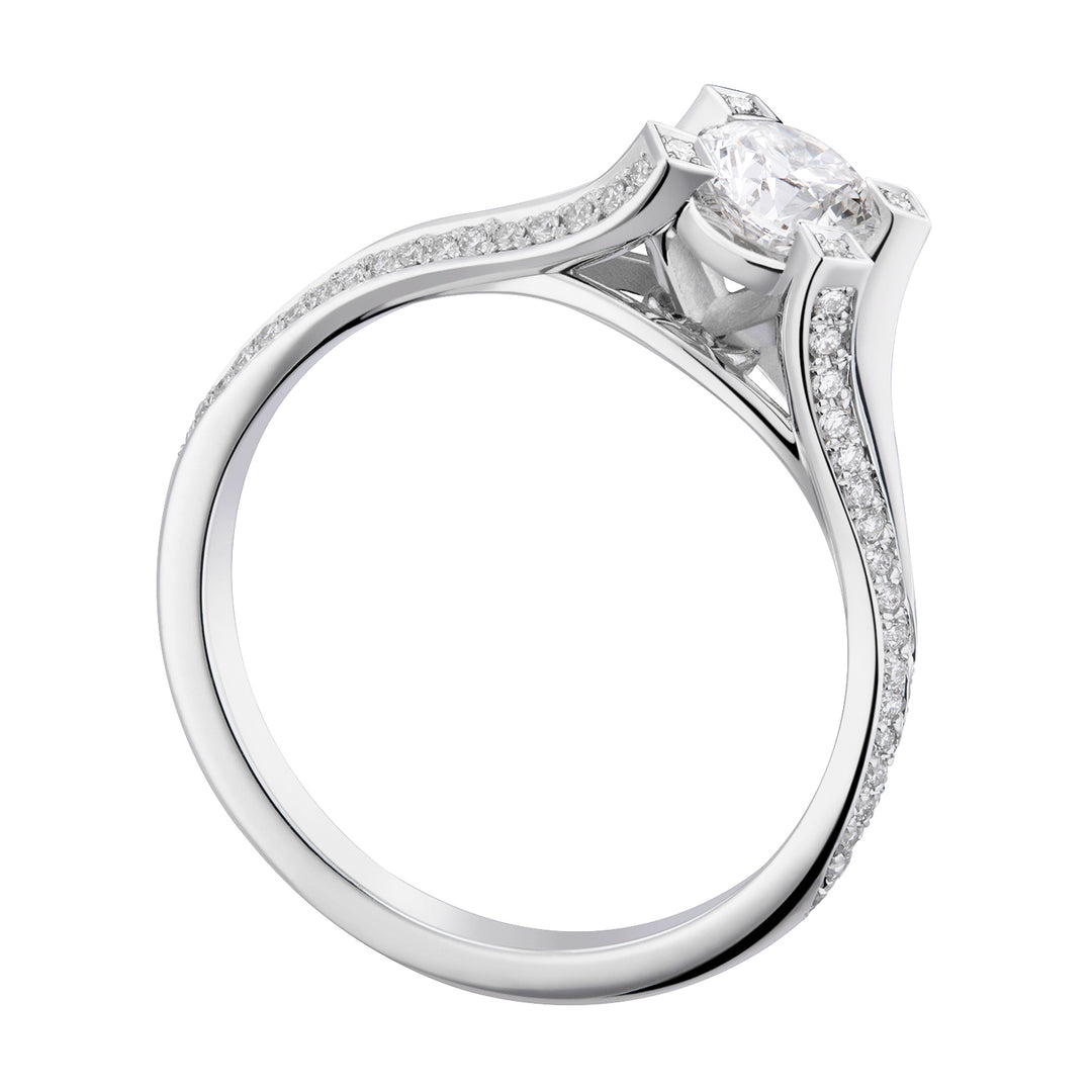 Bague World Diamond Group fm griffes incas. double tige 0,58-0,67 ct ASLCFM006BDI4-19199110026