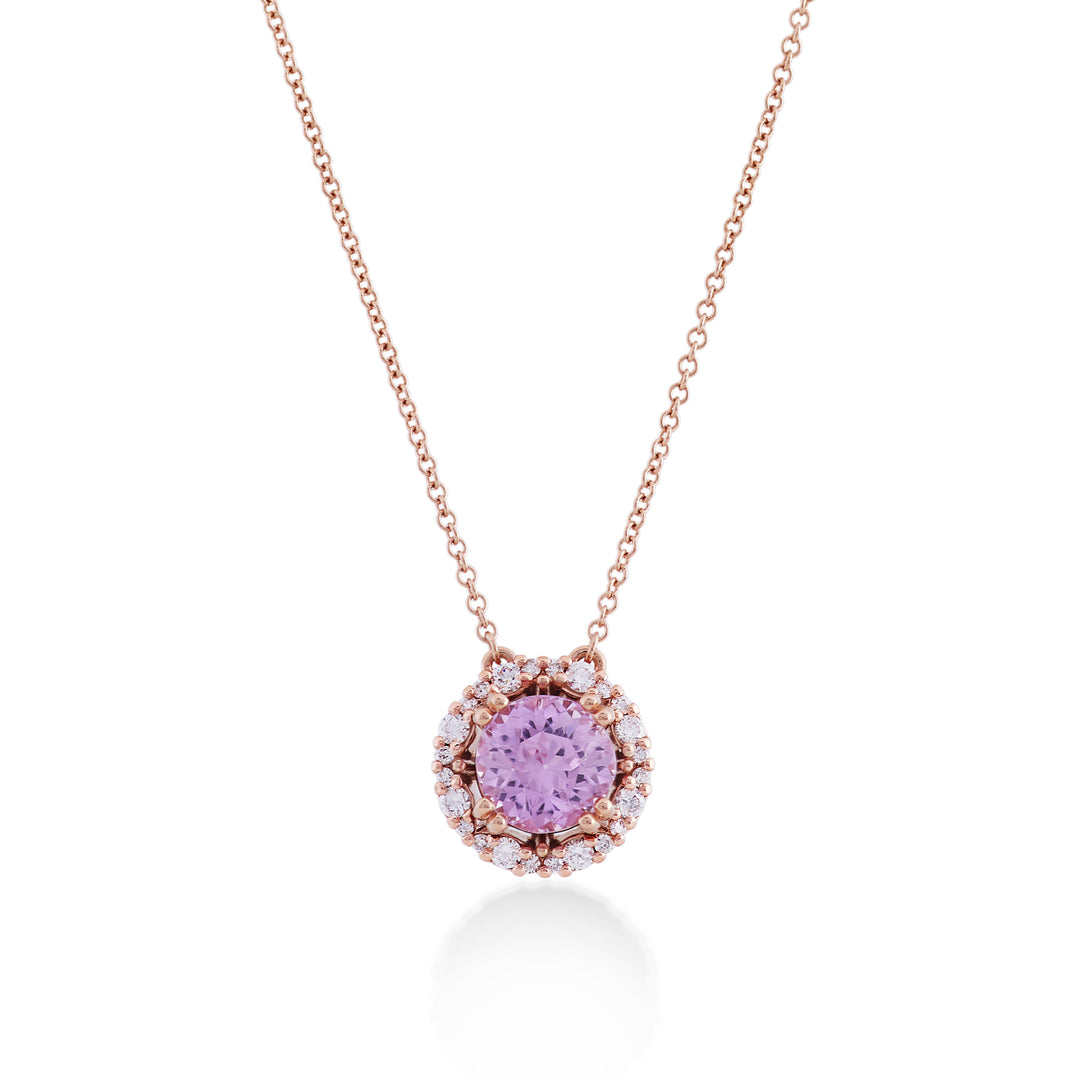 Mikiko cl 18k kunzite tondo 8mm ct.2,73 diam. ct.0,30 MDCLC087DIKZ1O3.273
