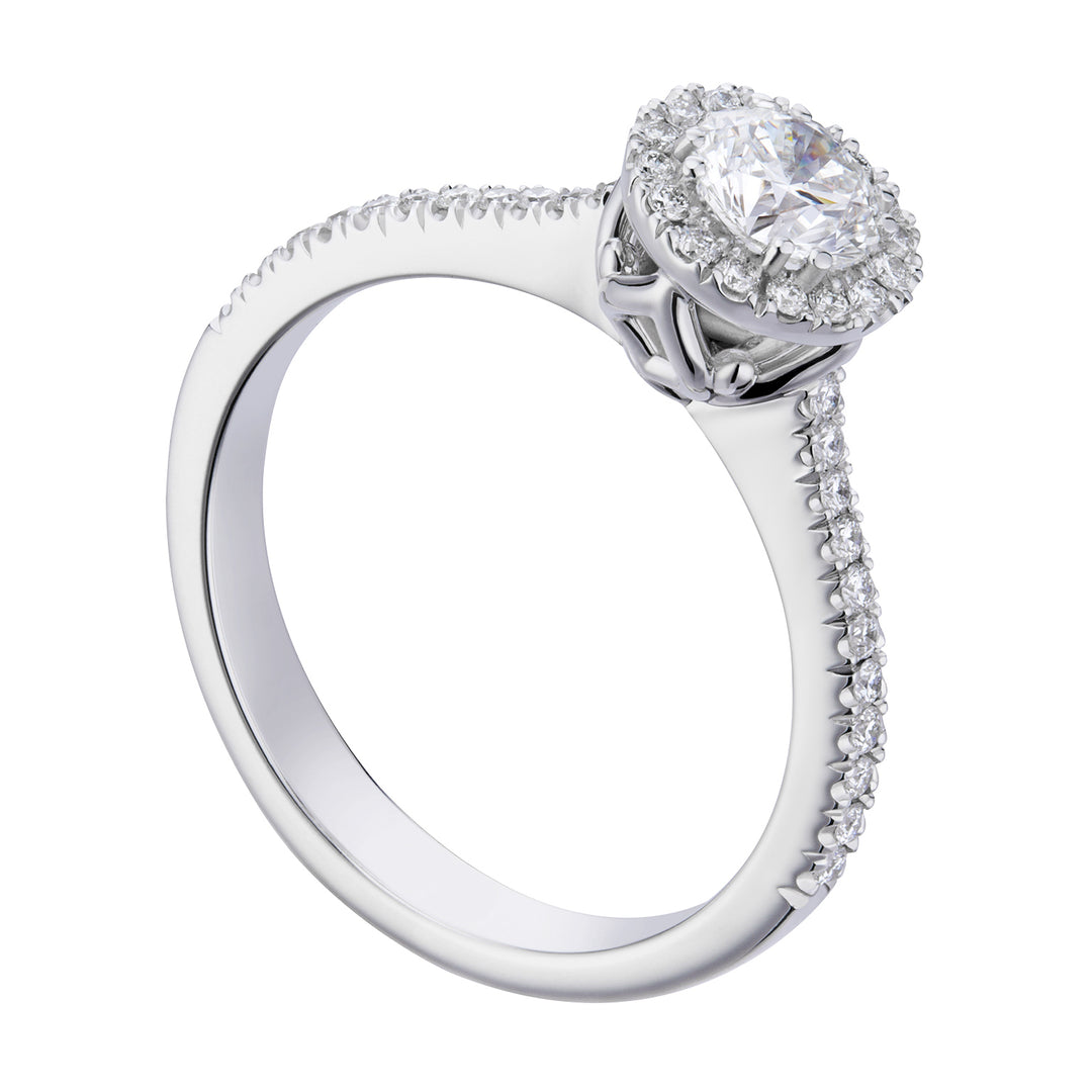 World Diamond Group anello fm con contorno e gambo inc. ct.0,49-0,58 ACTFM010DI4-19199110020