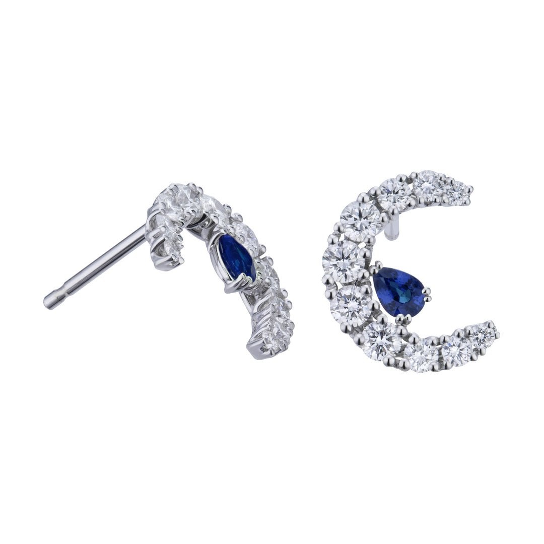 Golay orecchini grace mezzaluna e zaffiro goccia 4x3 OBTRE005DIZB-22131110034