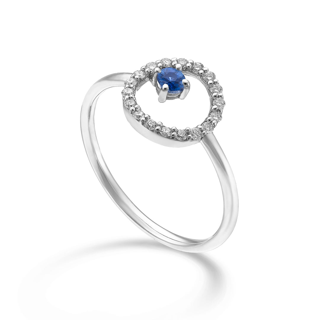 World Diamond Group un saphir "rond" 18 carats no. 0,11 ct de diamètre. ct.0,14 GA5184O4ZFN025